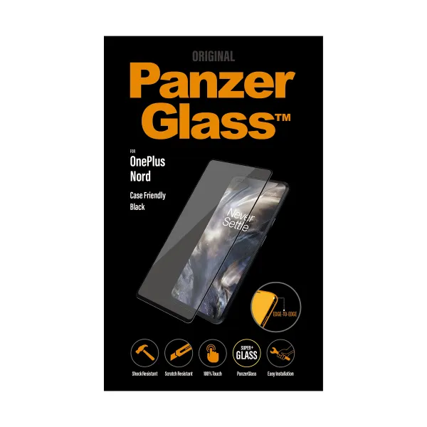 PanzerGlass - Tvrdené sklo Case Friendly pre OnePlus Nord, čierna