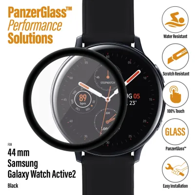 PanzerGlass - Tvrdené sklo Curved glass pre Samsung Galaxy Watch Active2 44 mm, čierna