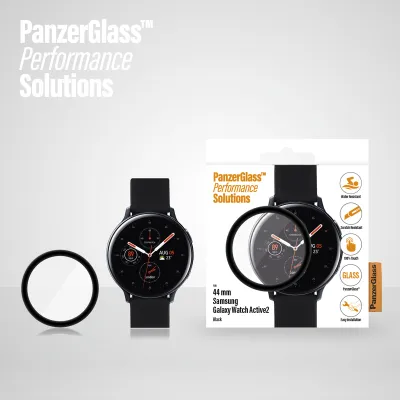 PanzerGlass - Tvrdené sklo Curved glass pre Samsung Galaxy Watch Active2 44 mm, čierna