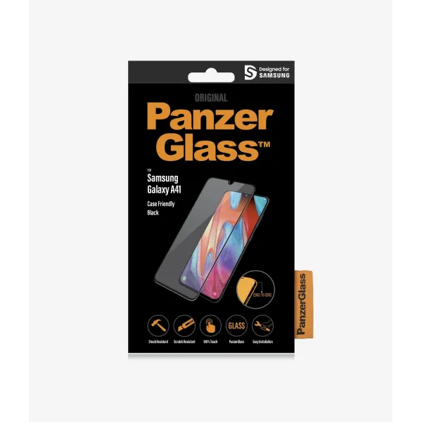 PanzerGlass - Tvrdené sklo Case Friendly pre Samsung Galaxy A41, čierna