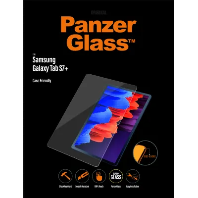 PanzerGlass - Tvrdené sklo Case Friendly SMAPP pre Samsung Galaxy Tab S7+/S8+/S9+/S9 FE+ 2023, číra