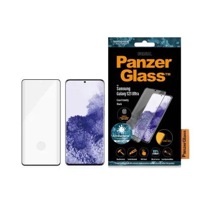 PanzerGlass - Tvrdené sklo Case Friendly AB pre Samsung Galaxy S21 Ultra, Fingerprint komp., čierna