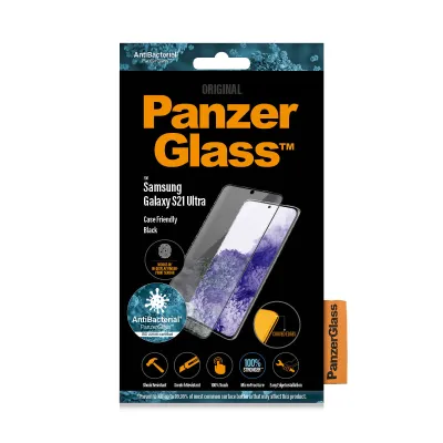 PanzerGlass - Tvrdené sklo Case Friendly AB pre Samsung Galaxy S21 Ultra, Fingerprint komp., čierna