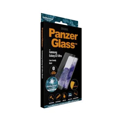 PanzerGlass - Tvrdené sklo Case Friendly AB pre Samsung Galaxy S21 Ultra, Fingerprint komp., čierna