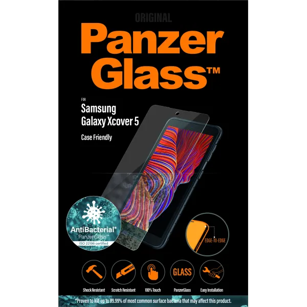 PanzerGlass - Tvrdené sklo Case Friendly AB pre Samsung Galaxy Xcover 5, číra