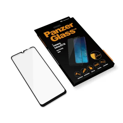 PanzerGlass - Tvrdené sklo Case Friendly pre Samsung Galaxy A22 5G, čierna