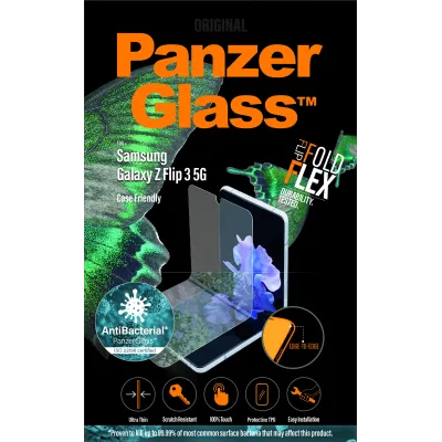 PanzerGlass - Ochranná fólia Case Friendly AB pre Samsung Galaxy Z Flip3 5G, číra