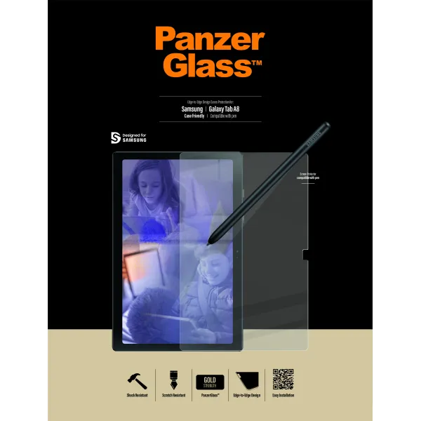 PanzerGlass - Tvrdené sklo Case Friendly pre Samsung Galaxy Tab A8, číra