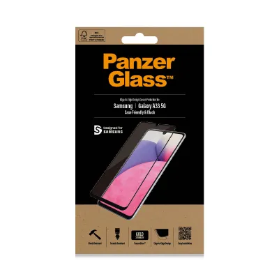 PanzerGlass - Tvrdené sklo Case Friendly pre Samsung Galaxy A33 5G, čierna