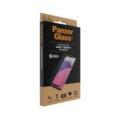 PanzerGlass - Tvrdené sklo Case Friendly pre Samsung Galaxy A33 5G, čierna