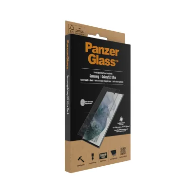 PanzerGlass - Tvrdené sklo Case Friendly AB pre Samsung Galaxy S22 Ultra, čierna