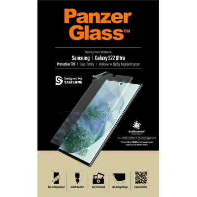PanzerGlass - Ochranná fólia Case Friendly AB TPU pre Samsung Galaxy S22 Ultra, číra