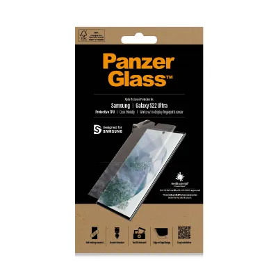 PanzerGlass - Ochranná fólia Case Friendly AB TPU pre Samsung Galaxy S22 Ultra, číra