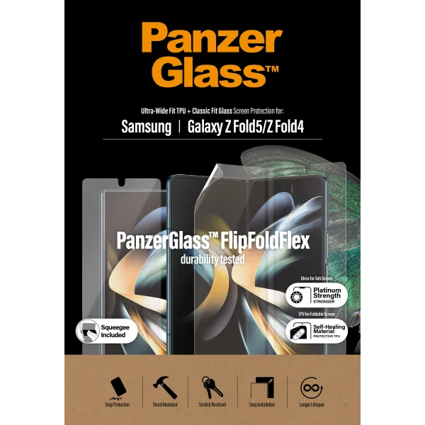 PanzerGlass - Ochranná fólia Case Friendly AB pre Samsung Galaxy Z Fold5/Z Fold4, číra