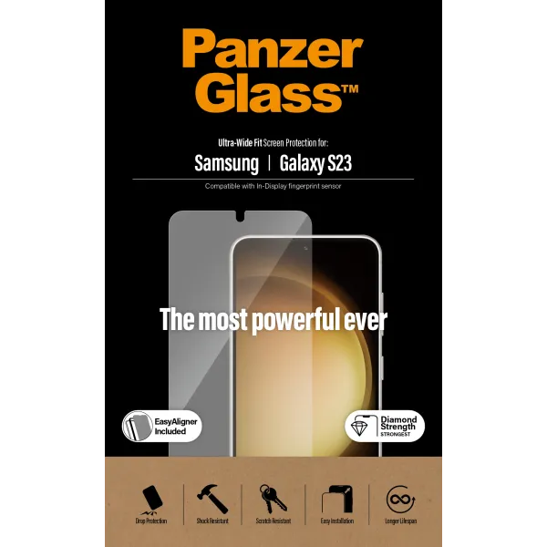PanzerGlass - Tvrdené sklo UWF AB FP wA pre Samsung Galaxy S23, číra