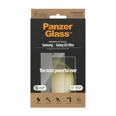 PanzerGlass - Tvrdené sklo UWF AB FP wA pre Samsung Galaxy S23 Ultra, čierna