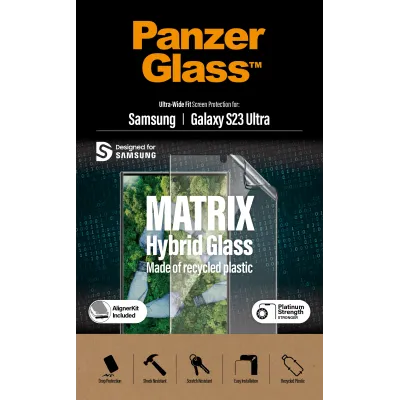 PanzerGlass - Hybridné sklo Matrix UWF AB FP wA pre Samsung Galaxy S23 Ultra, číra