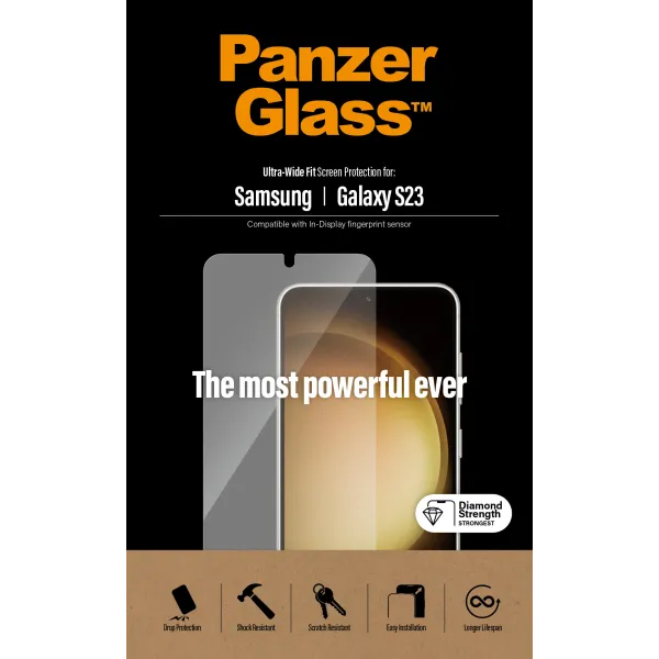 PanzerGlass - Tvrdené sklo UWF AB FP pre Samsung Galaxy S23, číra