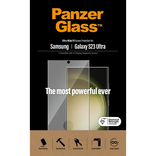 PanzerGlass - Tvrdené sklo UWF AB FP pre Samsung Galaxy S23 Ultra, číra