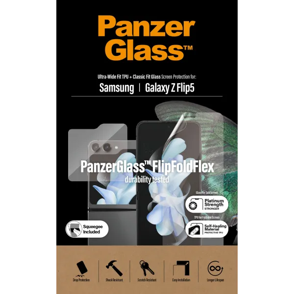 PanzerGlass - Ochranná fólia UWF AB pre Samsung Galaxy Z Flip5, číra