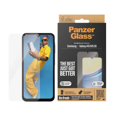 PanzerGlass - Tvrdené sklo Re:fresh UWF s aplikátorom pre Samsung Galaxy A15/A15 5G, číra