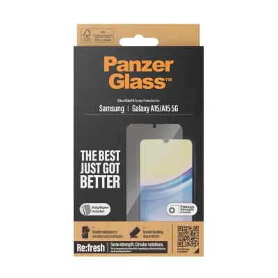 PanzerGlass - Tvrdené sklo Re:fresh UWF s aplikátorom pre Samsung Galaxy A15/A15 5G, číra