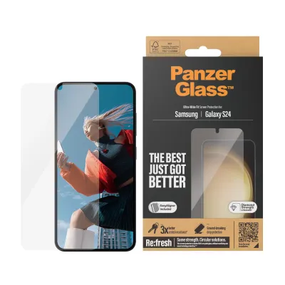 PanzerGlass - Tvrdené sklo Re:fresh UWF s aplikátorom pre Samsung Galaxy S24, číra