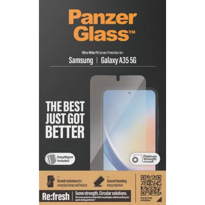 PanzerGlass - Tvrdené sklo Re:fresh UWF s aplikátorom pre Samsung Galaxy A35 5G, číra