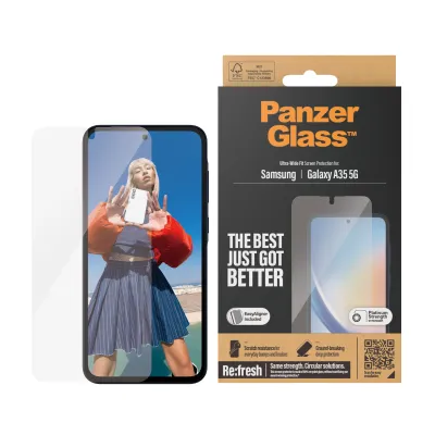 PanzerGlass - Tvrdené sklo Re:fresh UWF s aplikátorom pre Samsung Galaxy A35 5G, číra