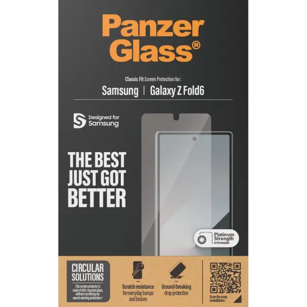 PanzerGlass - Tvrdené sklo Classic Fit pre Samsung Galaxy Z Fold6, číra
