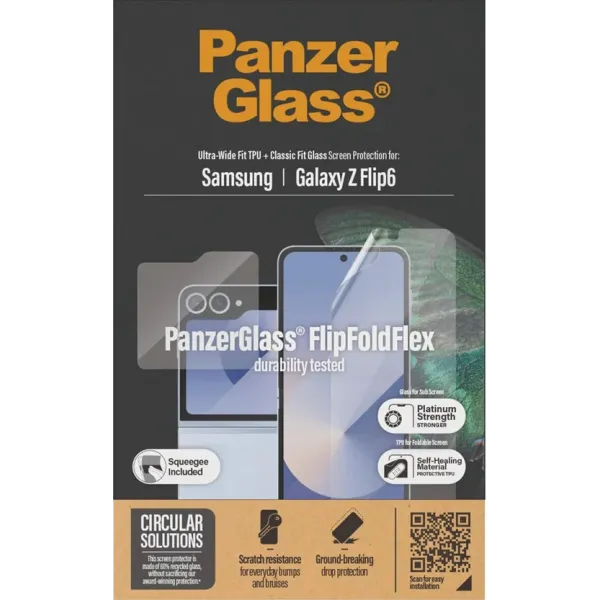 PanzerGlass - Ochranná fólia UWF a tvrdené sklo pre Samsung Galaxy Z Flip6, číra