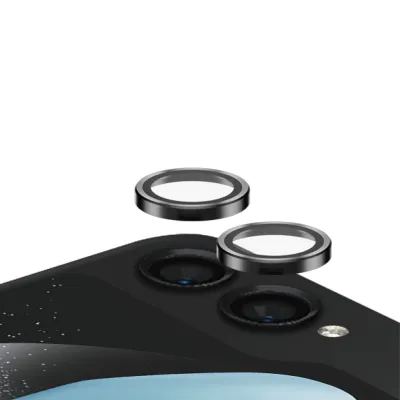 PanzerGlass - Ochranný kryt objektívu fotoaparátu Hoops pre Samsung Galaxy Z Flip6, čierna