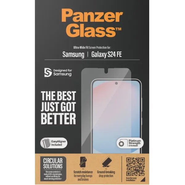 PanzerGlass - Tvrdené sklo UWF s aplikátorom pre Samsung Galaxy S24 FE, číra