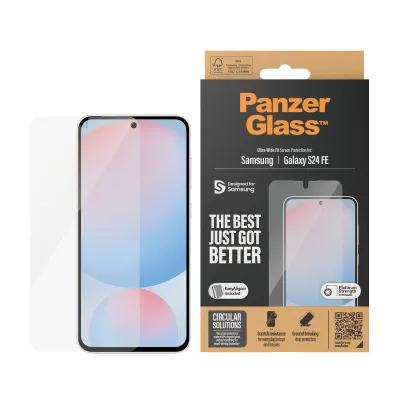 PanzerGlass - Tvrdené sklo UWF s aplikátorom pre Samsung Galaxy S24 FE, číra