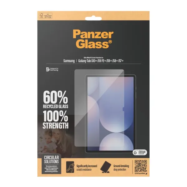 PanzerGlass - Tvrdené sklo UWF pre Samsung Galaxy Tab S7+/S8+/S9+/S9 FE+/S10+, číra