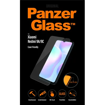 PanzerGlass - Tvrdené sklo Case Friendly pre Xiaomi Redmi 9A/9AT/9C, čierna