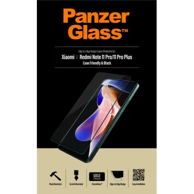 PanzerGlass - Tvrdené sklo Case Friendly pre Xiaomi Redmi Note 11 Pro/11 Pro Plus, čierna