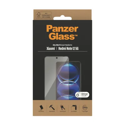 PanzerGlass - Tvrdené sklo UWF pre Xiaomi Redmi Note 12, čierna