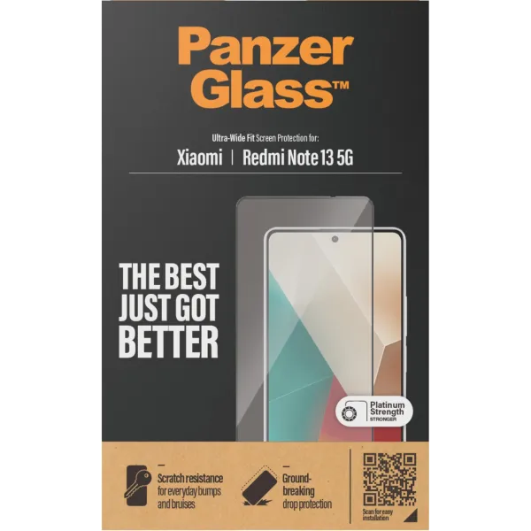 PanzerGlass - Tvrdené sklo UWF pre Xiaomi Redmi Note 13, čierna