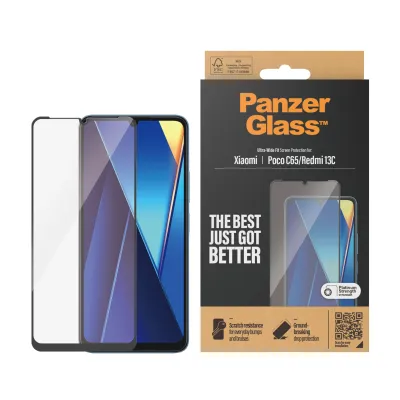 PanzerGlass - Tvrdené sklo UWF pre Xiaomi Redmi 13C, čierna