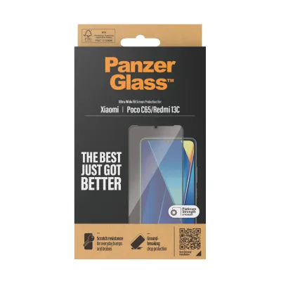 PanzerGlass - Tvrdené sklo UWF pre Xiaomi Redmi 13C, čierna