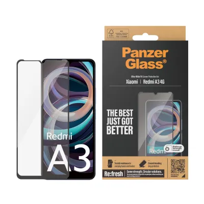 PanzerGlass - Tvrdené sklo UWF AB pre Xiaomi Redmi A3, čierne