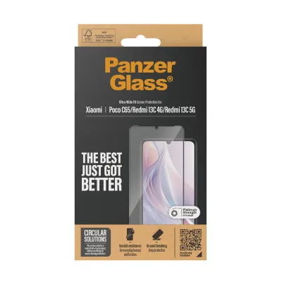 PanzerGlass - Tvrdené sklo UWF pre Xiaomi Redmi 13C 5G, čierna
