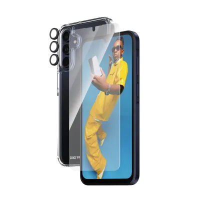 PanzerGlass - Bundle Hoops + Tvrdené sklo UWF + Hard Case D3O pre Samsung Galaxy A15/A15 5G