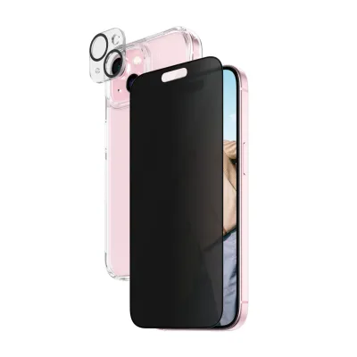 PanzerGlass - Bundle PicturePerfect + Tvrdené sklo UWF Privacy + Hard Case D3O pre iPhone 15