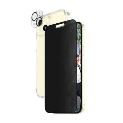 PanzerGlass - Bundle PicturePerfect + Tvrdené sklo UWF Privacy + Hard Case D3O pre iPhone 15 Plus