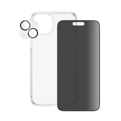 PanzerGlass - Bundle PicturePerfect + Tvrdené sklo UWF Privacy + Hard Case D3O pre iPhone 15 Plus