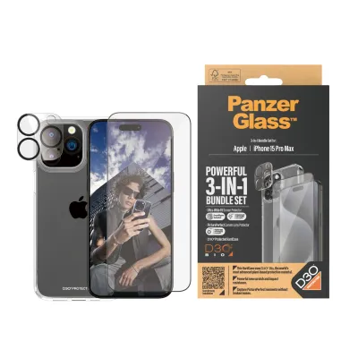 PanzerGlass - Bundle PicturePerfect + Tvrdené sklo UWF + Hard Case D3O pre iPhone 15 Pro Max
