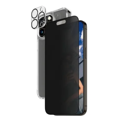 PanzerGlass - Bundle PicturePerfect + Tvrdené sklo UWF Privacy + Hard Case D3O pre iPhone 15 Pro Max