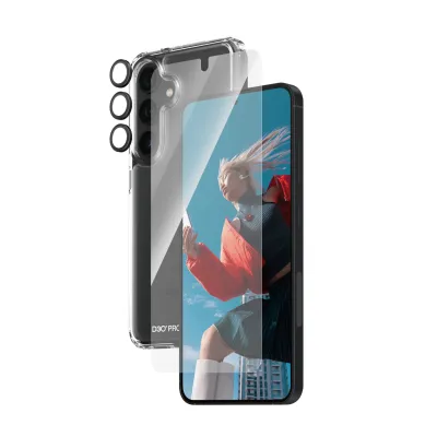 PanzerGlass - Bundle Hoops + Tvrdené sklo UWF + Hard Case D3O pre Samsung Galaxy S24